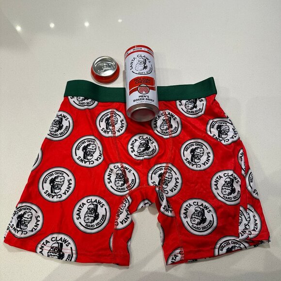 Santa Claws Holiday Cheer Men’s Boxer Briefs - Size Medium - NEW - Picture 9 of 9